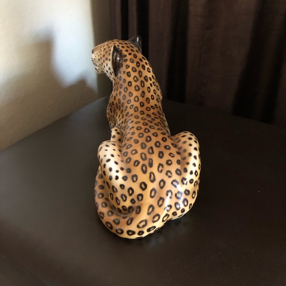 🐆 VTG ItALiAN lE0PArD CErAMiC StAtUe 🐆 - Picture 10 of 14
